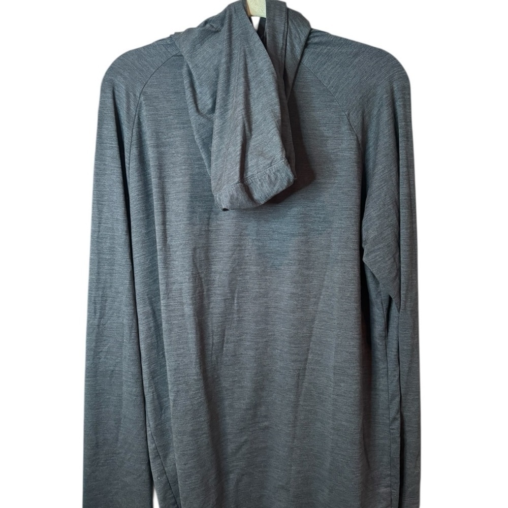 Hurley Men’s Long Sleeved Dark Gray Size L Logo Spandex Workout Athletic Hoodie - Picture 3 of 7
